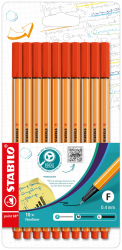 STABILO - Fineliner - point 88-10er Etui - rot rot 10 stück (1er Pack) Angebot bei HelloDeals