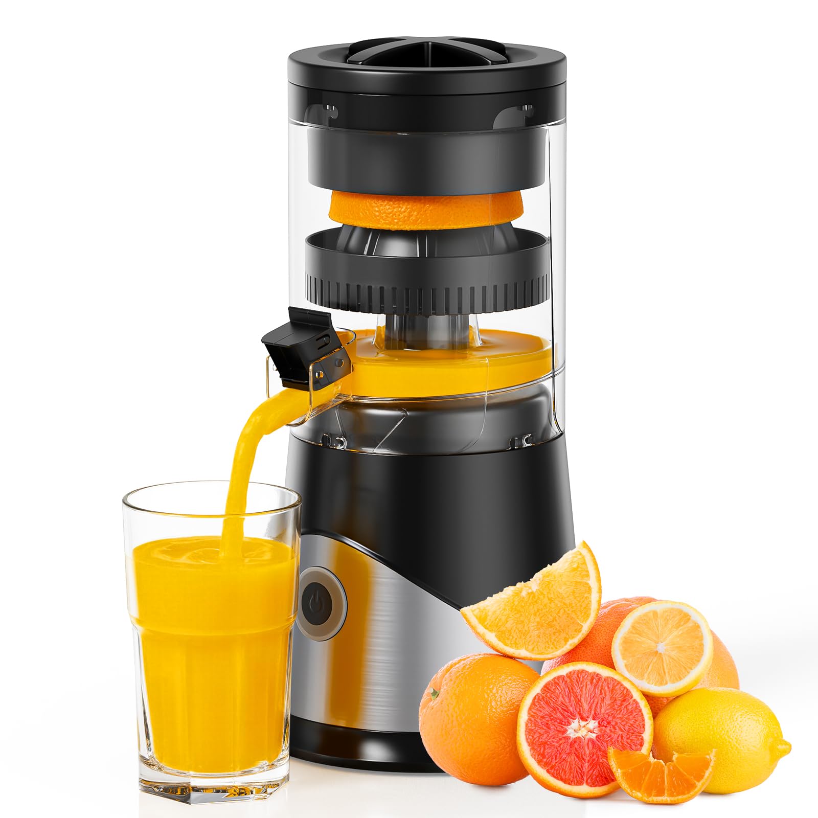 Zitruspresse Elektrisch Zitronenpresse & Orangenpresse Elektrisch Citrus Juicer für Zitronen, Orangen, Grapefruits Wiederaufladbarer, Tragbarer Entsafter Mit Usb-Anschluss Leicht Zu Reinigen Angebot bei HelloDeals