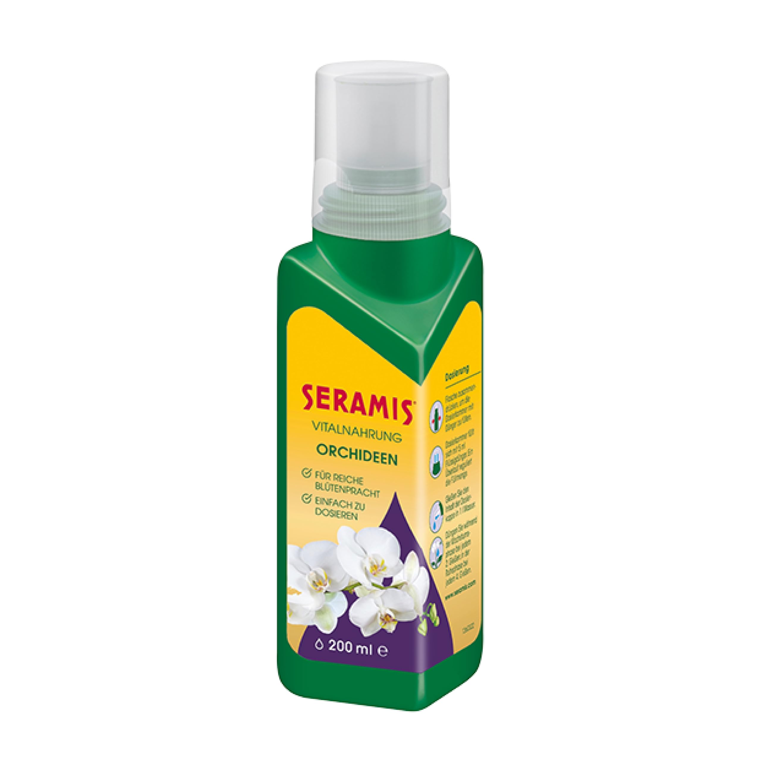 Seramis Vitalnahrung für Orchideen, 200 ml – Düngemittel für optimales Wachstum von Orchideen, Flüssigdünger mit praktischer Dosierhilfe 4,5x4,5x17,6 cm Single Angebot bei HelloDeals