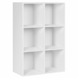 WOLTU Bücherregal mit 6 Würfeln, Aufbewahrung aus nordischem Holz, selbsttragend, mit Kippsicherung, für Schlafzimmer Wohnzimmer Arbeitszimmer Büro, Weiß, 60 x 89 x 30 cm 6 Fächern (29T x 59,6B x 89H cm) Weiß Angebot bei HelloDeals