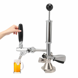 4 Zoll Bierfass Partypumpe, Edelstahl Bierfass Zapfhahn mit Luftpumpe und Verteiler, Fassbier Kegerator Pumpe für Picknicks, Partys oder Camping Angebot bei HelloDeals