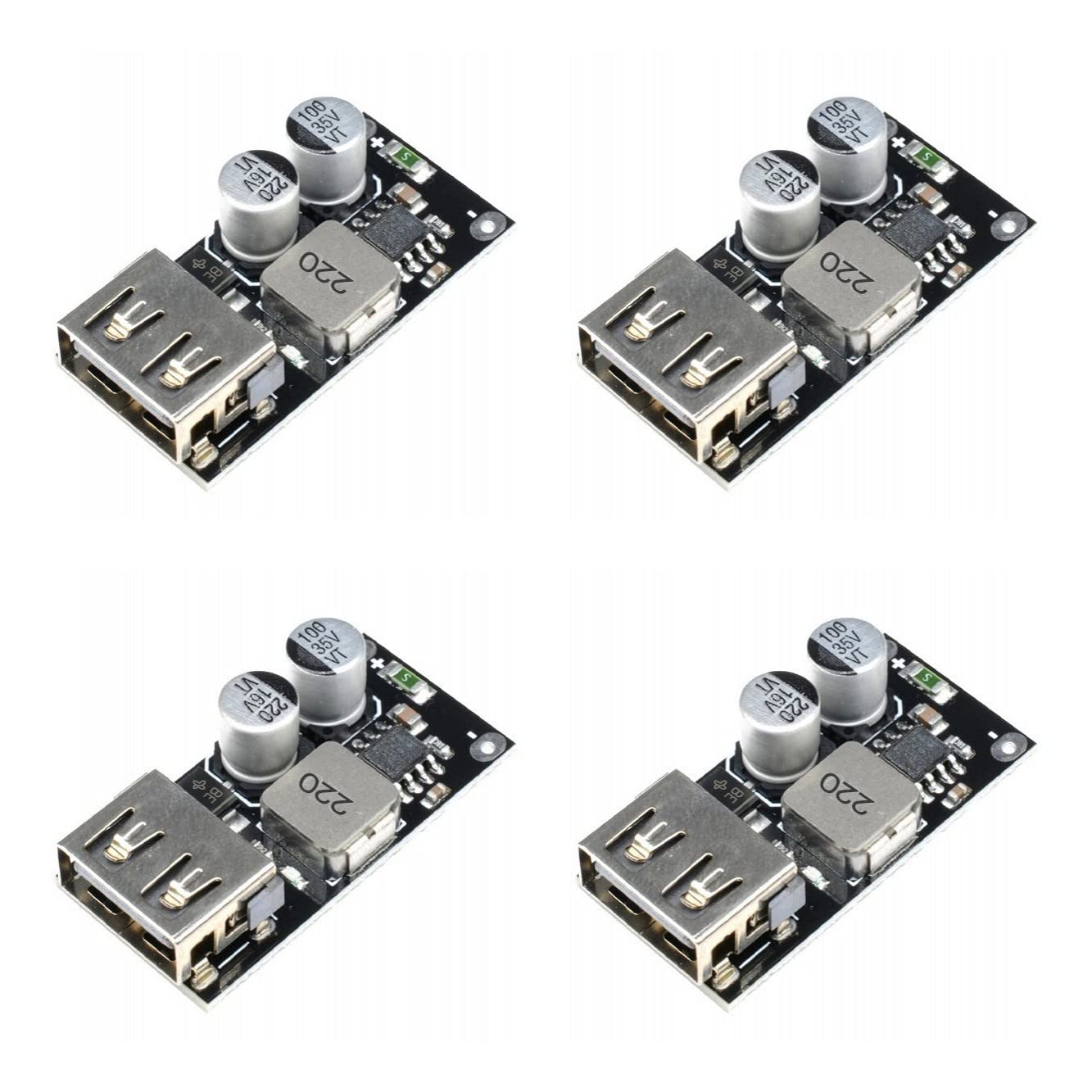 JZK USB DC Step-Down Modul, 24W QC 3.0 Power Entry Module, 24V/12V to 5V Quick Charging Board Angebot bei HelloDeals