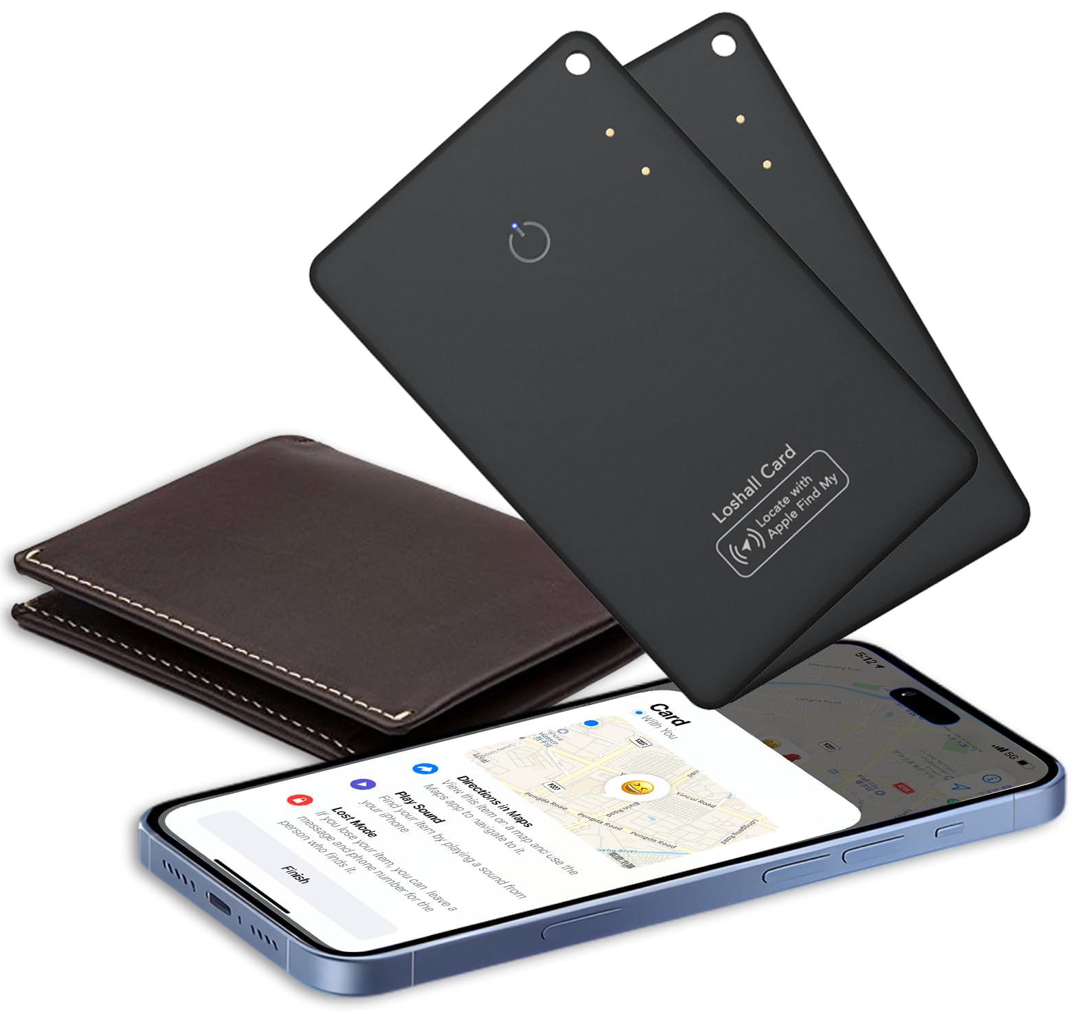 Air Tag Card Wallet Tracker Karte 2er Pack Thin 0.06in, Smart Tag Geldbörsenfinder Card Kompatibel mit Apple Wo ist? App (nur iOS), Wasserdicht Item Finder für Koffer/Geldbörsen/Schlüssel, Schwarz Schwarz und Schwarz Angebot bei HelloDeals