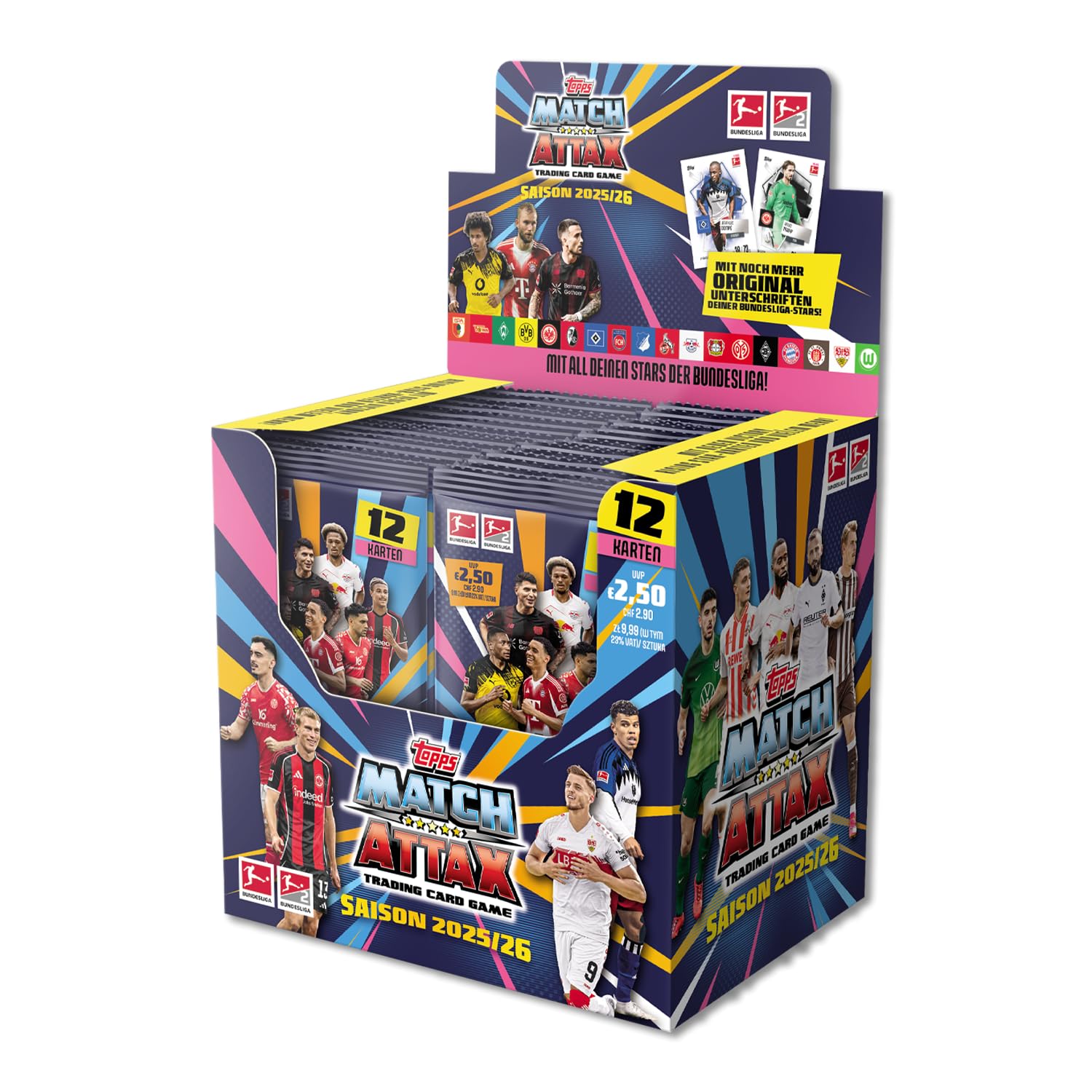 Bundesliga Match Attax 25/26 - Display Box (36 Päckchen pro Display Box) Angebot bei HelloDeals