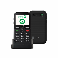 DORO Telefon – Doro Leva E10 – 4G Handy für Senioren – 2,4 Zoll Querformat-Display, kontrastreiche Tasten, besonders klarer Klang, HD Voice, Kamera, Doro Secure-Taste – Inklusive Ladestation – Schwarz Angebot bei HelloDeals