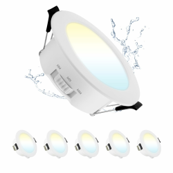 LED Spots 68mm 5W LED Einbaustrahler 230V Flach IP44 Deckenspots Warmweiß Neutralweiß Kaltweiß Einbauleuchten für Badezimmer Küche Wohnzimmer, 5er Set 5W-5er Non-dimmbar Angebot bei HelloDeals