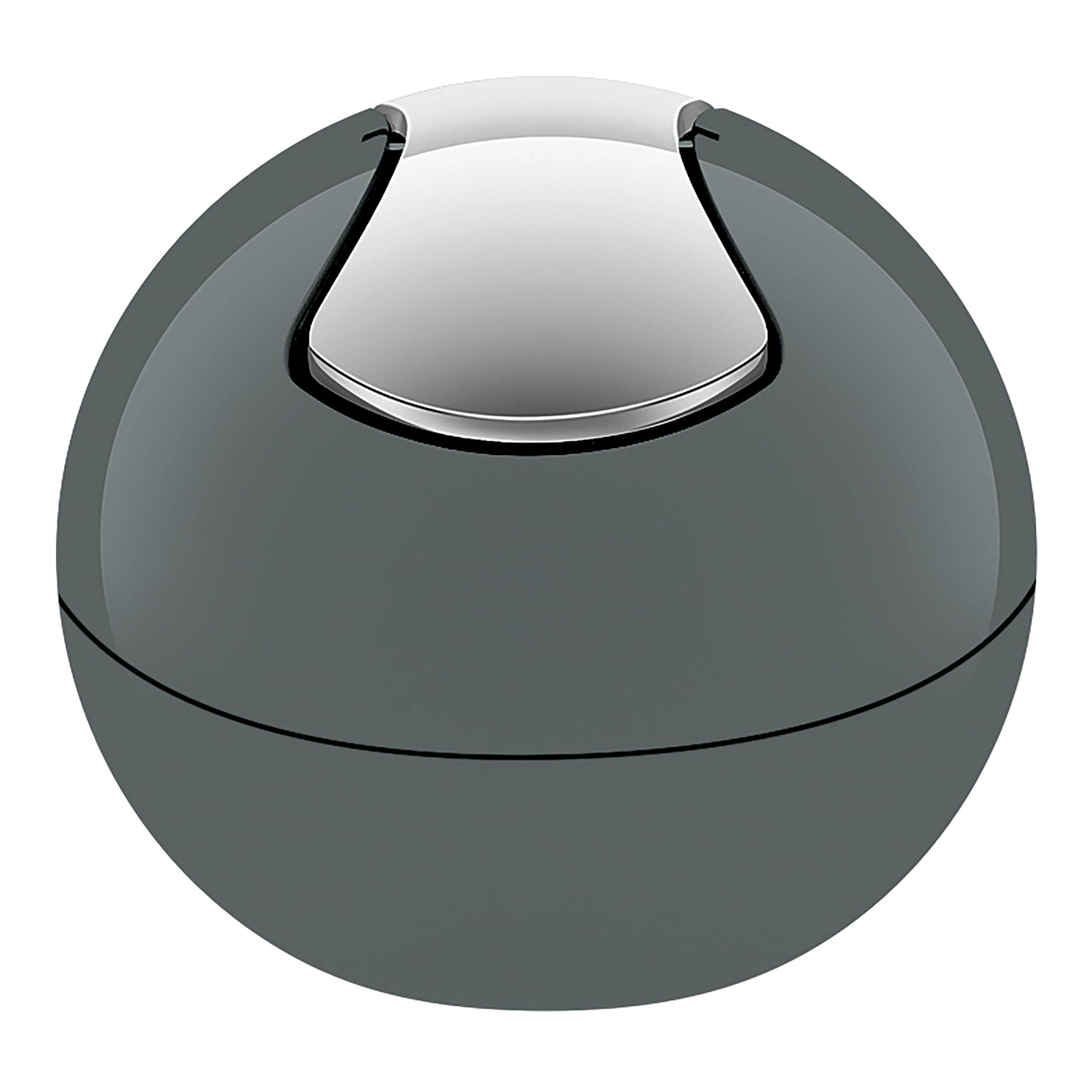 Spirella 10.19840 Kosmetikeimer 1 Liter Abfalleimer Schwingdeckeleimer Tischabfalleimer Bowl Grau Angebot bei HelloDeals