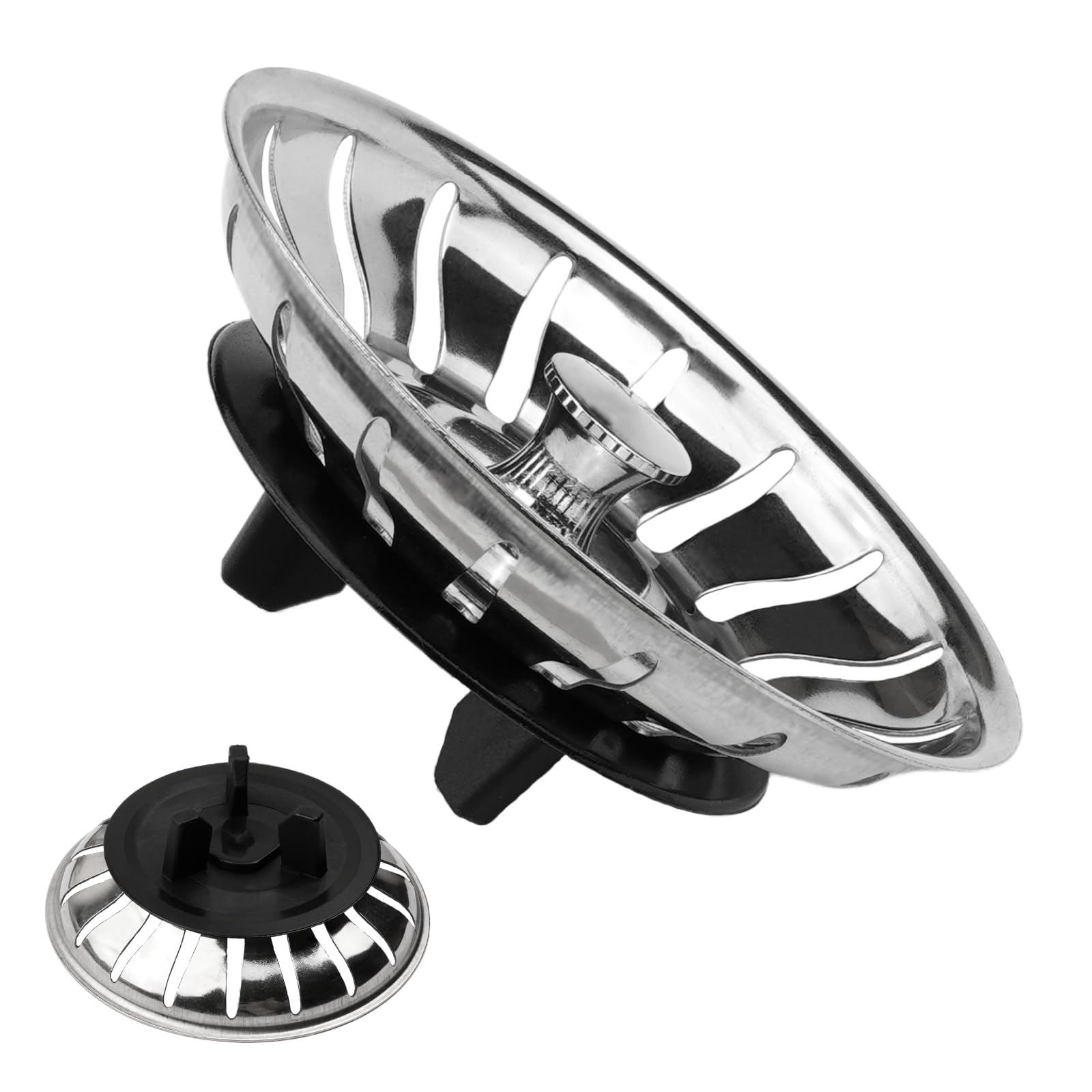 Stöpsel Siebkörbchen mit Dichtung Ø 80mm passend für IKEA ATLANT DOMSJÖ Spülbecken Dichtungsring Siphon Ersatz (1 Stück) (Dichtung (Dreibein)) Angebot bei HelloDeals