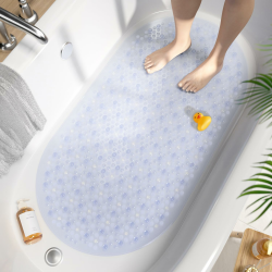 HITSLAM Oval Badewannenmatte rutschfest, 68 x 38 cm Antirutschmatte für Badewanne, Maschinenwaschbar Duschmatte rutschfest mit Saugnäpfen, BPA frei Badematte Schimmelresistent, Transparent Transparent 68 x 38 cm (Oval) Angebot bei HelloDeals