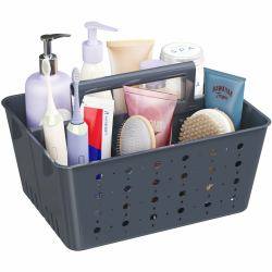 Lifewit Kunststoffkorb mit Griffen, tragbarer Duschkorb, Aufbewahrungs Organizer für Shampoo, Conditioner, Hygieneartikel, Badezimmer, Studentenwohnheim, 1 Stück, Grau 1 Grau Angebot bei HelloDeals