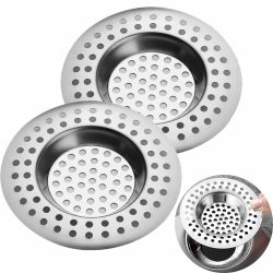 2 Stück Abflusssieb Edelstahl, Abfluss Sieb, Spüle Filter Sieb, Haarsieb Dusche, Waschbecken Sieb, Spülbeckensieb, Abflusssieb Siebe für Dusche,Badewanne, Küche,2.95 "/ 7.5 cm Angebot bei HelloDeals
