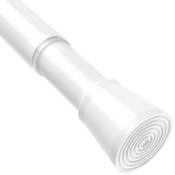 Gardinenstange ohne Bohren Weiß 71-155 cm – Ø 25 mm 1 Stück Verstellbare Teleskopstange zum Klemmen, für Vorhänge, Duschvorhang& Garderobe Angebot bei HelloDeals