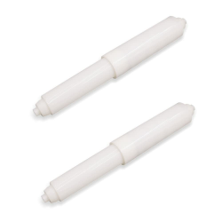 Toilettenpapierhalter, 2 Stück Kunststoff-Toilettenpapierrollenhalter, Ersatzrolle aus Kunststoff, Toilett Papier Halter Roller, Federbelastet Angebot bei HelloDeals