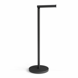 Minismus Toilettenpapierhalter stehend, Klopapierhalter freistehend mit Click-up-Arm, Klorollenhalter stehend für bis zu 4 Ersatzrollen Toilettenpapierständer (Schwarz) Schwarz – mit Klappbarem Arm Angebot bei HelloDeals