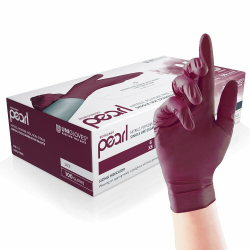 UNIGLOVES Burgundy Pearl Nitril-Untersuchungshandschuhe - vielseitig einsetzbar, puderfreie und latexfreie Einweghandschuhe - Box mit 100 Handschuhen, Burgunderrot, Extra groß (GP0125) XL Burgundisch Angebot bei HelloDeals