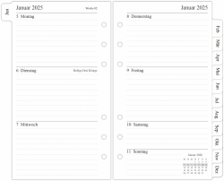 newestor 2026 Wochenplaner Einlage Personal A6, 1 Woche auf 2 Seiten mit Tabs, 9,5x17,1cm A6 2026 Angebot bei HelloDeals