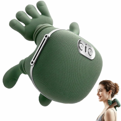 Massierende Hand für Nacken, 4D-Nackenmassagegerät, Rücken- und Halswirbelmassagegerät mit Wärme, Massagegerät, Massagegerät für Nacken und Schultern zum Reisen, Ausruhen, zur Stresslinderung Angebot bei HelloDeals