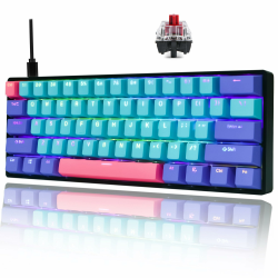 SOLIDEE 60% Wired mechanische Gaming-Tastatur,RGB Hintergrundbeleuchtung,Anti-Ghosting NKRO,programmierbare Makrotasten,61 Tasten Hot Swappable Tastatur für PS4(Gateron Optical Red,61 Joker) 61 Joker/Gateron Optical Red Angebot bei HelloDeals