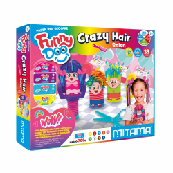 Mitama Funny Doo – Friseur-Spielset mit 15 Dosen Knete, Knetwerkzeug, Zubehör und Aufklebern, kreatives Spielzeug für Kinder ab 3 Jahren, für Mädchen und Jungen Angebot bei HelloDeals