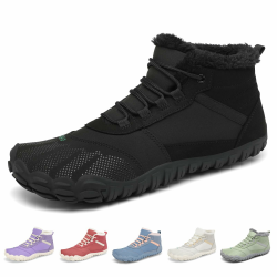 SAGUARO Winter Barfußschuhe für Damen – Warm Gefüttert & Breiter Zehenbox, Gr. 36-42 40 EU Schwarz Angebot bei HelloDeals