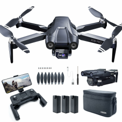 CHUBORY X10 PRO GPS-Drohne mit Kamera für Erwachsene 4K UHD, 90 Minuten Flugzeit, 1000 Meter Steuerreichweite, automatische Rückkehr, Folge-Modus, bürstenloser Motor, 5G RC-Quadcopter für Anfänger 1* GPS 4K Camera Drone Funkelnder Kristalliner Silber Angebot bei HelloDeals