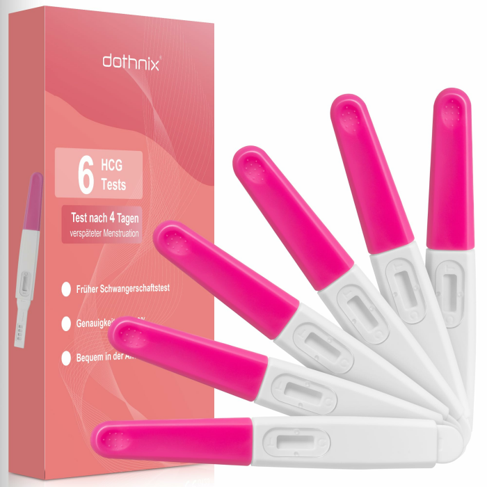 Schwangerschaftstest Frühtest HCG Pregnancy Test Frühschwangerschaftstest Ultrafrühtest, 99% Zuverlässig, Schwangerschaftstest Frühe Erkennung Pregnancy Test 6 Stück Rosa 6pcs Angebot bei HelloDeals