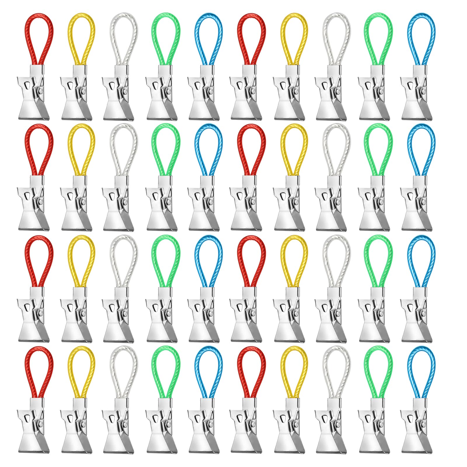 30 Stück Handtuchklammern, Aufhänger für Handtücher, Handtuchclips, 5 Farben Handtuchklammer, Handtuch Clips für Bad Kücher Wohnmobil Angebot bei HelloDeals