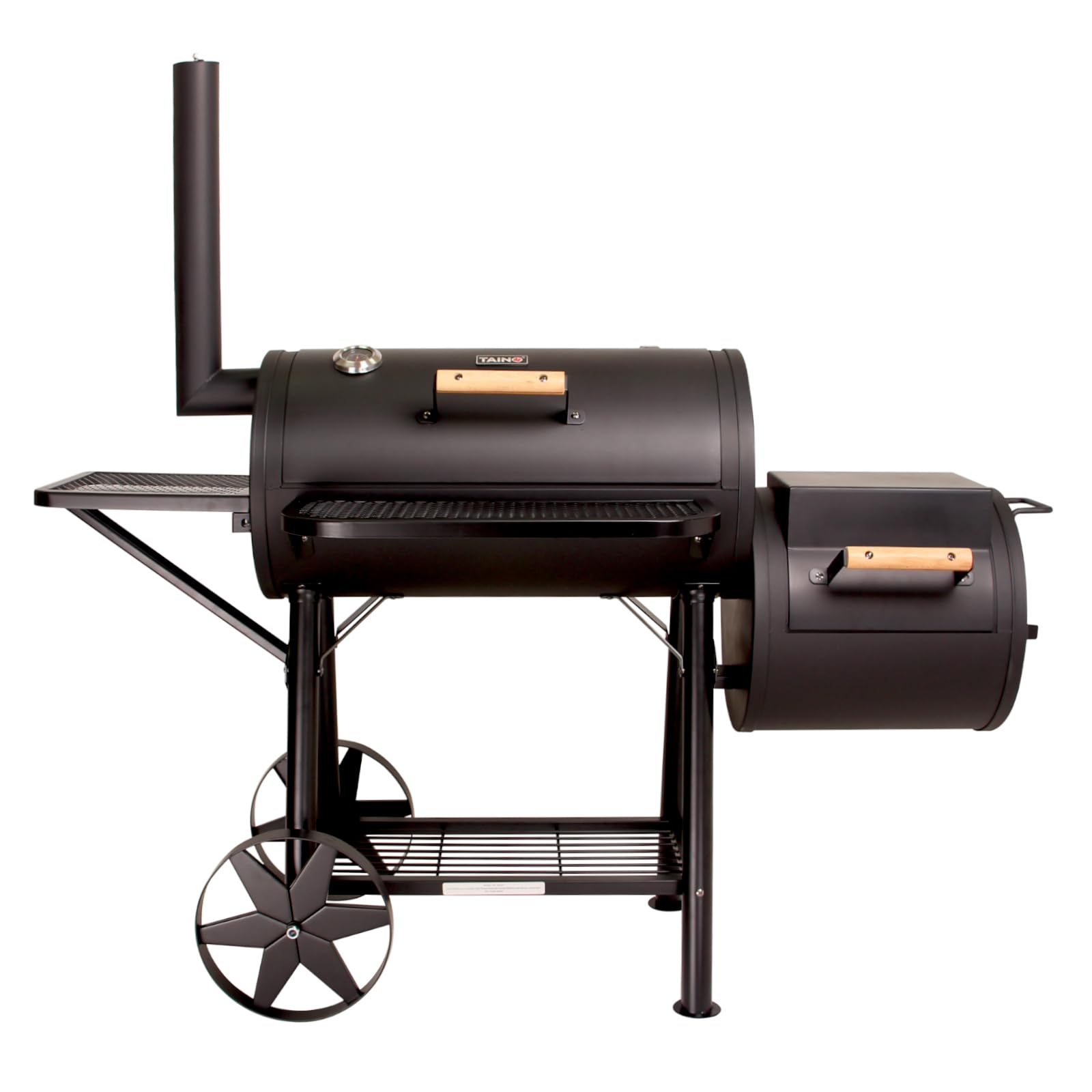 TAINO Yuma XXL 90kg Profi-Smoker massiver Räucherofen Holzkohle schwarz 3,5mm Stahl 90 kg Angebot bei HelloDeals