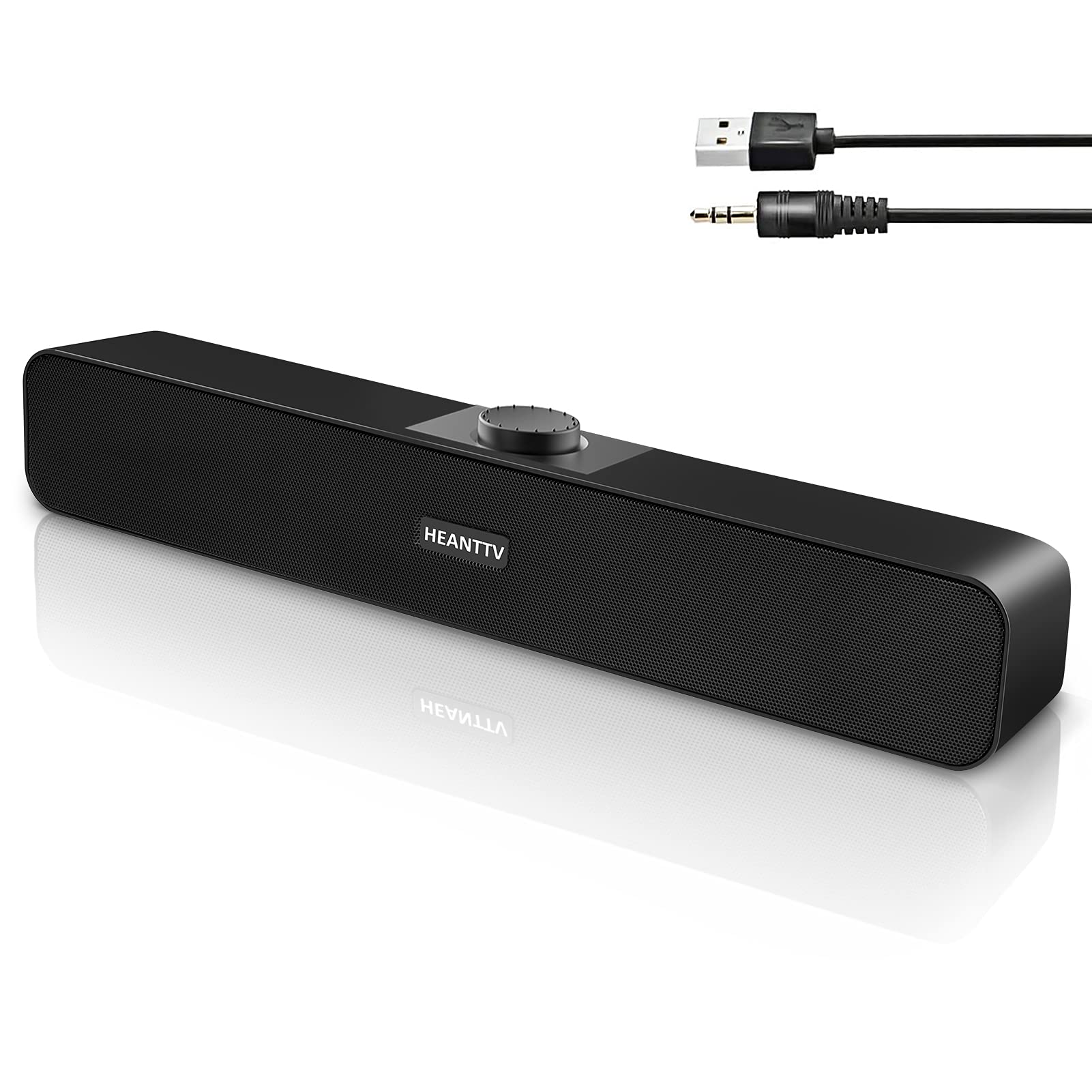 Lautsprecher PC, pc Boxen, 3,5 mm Aux, 2.0 USB 3W*2 Verdrahtet Angetrieben mit 2 Membranen Verdrahtet Soundbar mit Stereo, Lautsprecher für pc, Notebook, Desktop, Laptop, Smartphone USB+3.5mm Angebot bei HelloDeals