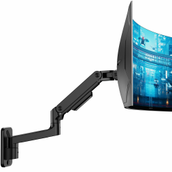 ARES WING Monitor Wandhalterung für 17-49 Zoll LED/LCD/TV Bildschirm bis 20 kg, Heavy Duty Monitor Halterung Wand für 1 Bildschirm, Monitor Arm Wall Mount mit Höhenverstellbar, VESA 75/100,Schwarz Schwarz Single Angebot bei HelloDeals