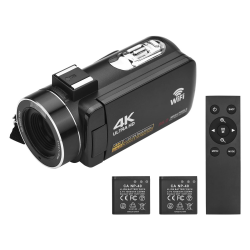 4K Action Cam WLAN-Camcorder DV-Recorder 56 MP 3,0-Zoll-IPS-Touchscreen, unterstützt Gesichtserkennung, IR-Nachtsicht, Anti-Shake, mit 2 Batterien + Fernbedienung + Tragetasche Angebot bei HelloDeals