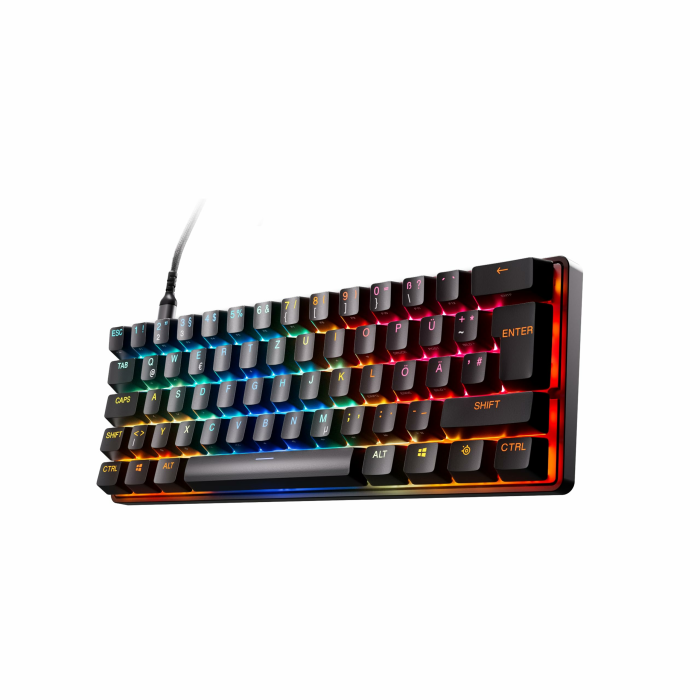 SteelSeries Apex Pro Mini Gen 3 Gaming Tastatur 60 Prozent - Hall Effect Switches OmniPoint 3.0 - Anpassbarer Auslösebereich - GG Quickset - Rapid Trigger - Rapid Tap-SOCD - DE Layout QWERTZ Kabelgebunden (2025) Deutsches QWERTZ Angebot bei HelloDeals