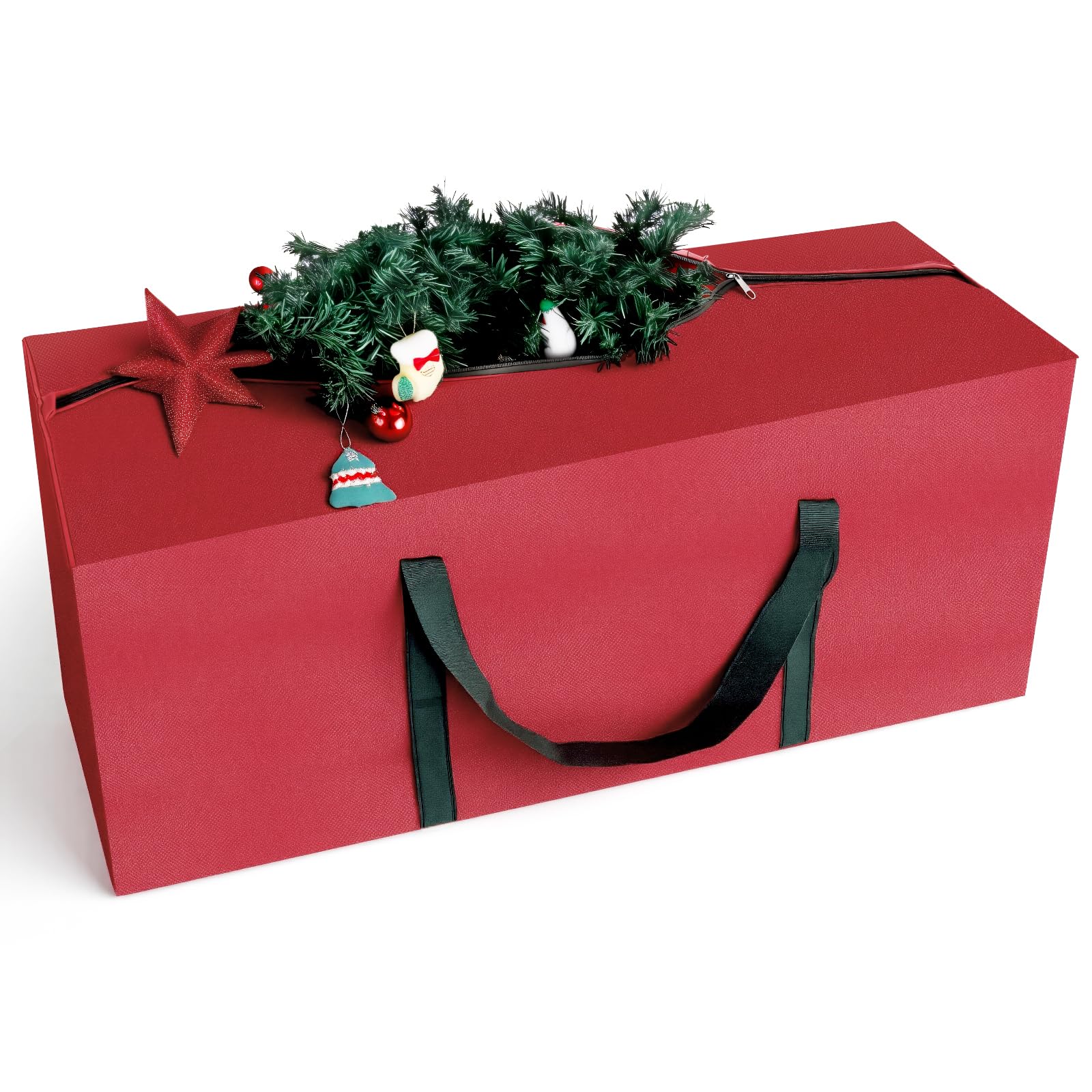 Weihnachtsbaumtasche – Familien-Weihnachtsbaumtaschen zur Aufbewahrung, 3.2 ft – wasserdichte, strapazierfähige Oxford-Baumtasche – Aufbewahrung für Weihnachtsbäume mit verstärkten Griffen Angebot bei HelloDeals