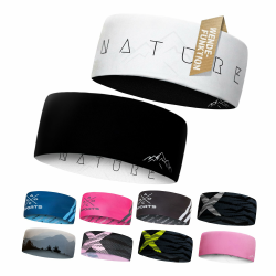 Atmungsaktives Sport Stirnband Damen & Herren - schnelltrocknendes Kopfband zum Wenden - leichtes & elastisches Haarband, winddichtes Schweißband Stirn Stirnband (schwarz/weiß) Angebot bei HelloDeals