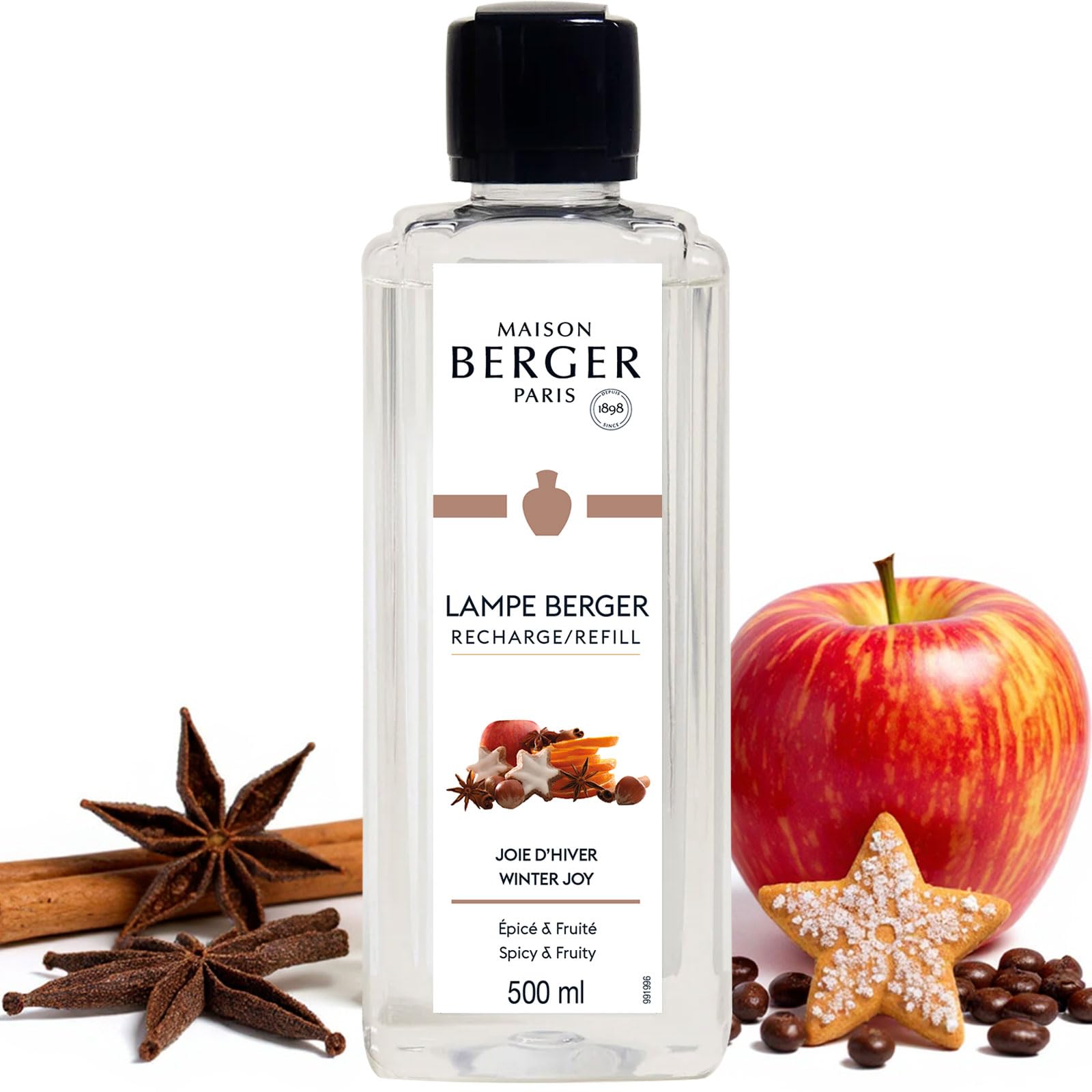 Maison Berger – Nachfüllung Winterliche Freuden 500 ml für Lampe Berger – 2-in-1 geruchsneutralisierendes Raumduft-Öl – Apfel, Zimt Angebot bei HelloDeals
