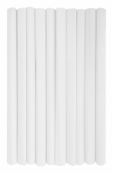Interdruk - Crepe Paper Rolls for Kids, DIY and Decorations - Pack of 10 Reels (50cm x 200cm, 28g/m2) - 01 White 01 Weiß Angebot bei HelloDeals