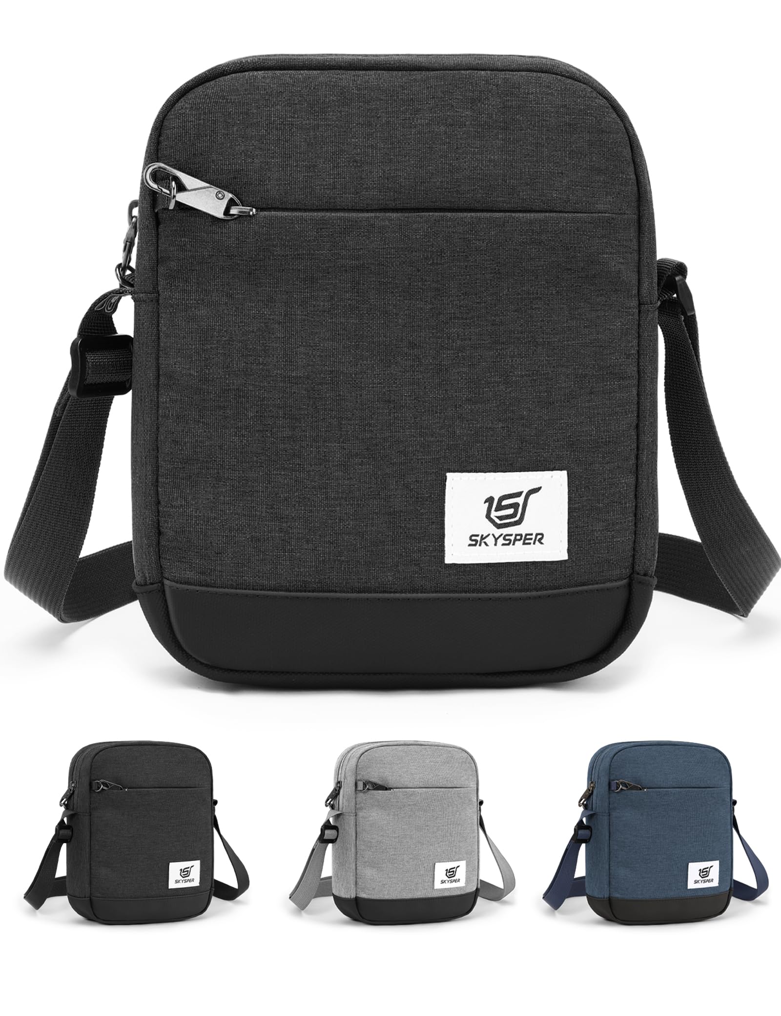 SKYSPER URBANX3 Umhängetasche Klein Herren Anti Diebstahl RFID Schultertasche Damen Mini Crossbody Bag (Schwarz) Angebot bei HelloDeals