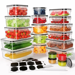 Frischhaltedosen mit Deckel, 40 Teile Vorratsdosen Set (20 Behälter & 20 Deckel),Meal Prep Boxen, Auslaufsicher Aufbewahrungsbox mit deckel Küche mit Etiketten und Markierstift Angebot bei HelloDeals