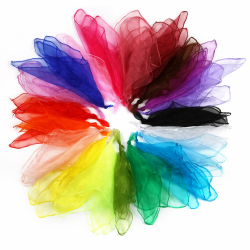 Hopton 20 Stück Jongliertücher, Chiffontücher für Tanzen, 60 x 60 cm Bunte Seidentücher, Bunte Tücher für Kindergarten Kindershow Sensorisches Jonglieren Tanzen Mehrfarbig Angebot bei HelloDeals