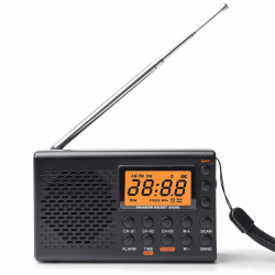 Tragbares Radio, AM,FM,SW Kofferradio mit LCD-Display, Batteriebetrieb, Eingebautem Lautsprecher Alarm Sleep Timer Kopfhöreranschluss, Küchenradio 35 Voreinstellungen Kleines Radio Angebot bei HelloDeals