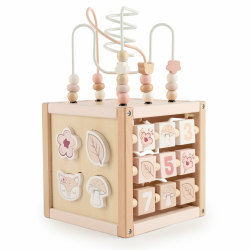 Bieco Motorikwürfel REH Ella nachhaltiges Holz FSC® | Spielwürfel Baby Activity Center Baby Montessori Holzspielzeug ab 1 Jahr Reh Ella XL Angebot bei HelloDeals