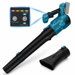 Schnurloser Laubbläser für Makita 18V Akku, elektrischer Laubbläser mit bürstenlosem Motor, einstellbare 3 Geschwindigkeiten bis zu 52 m/s, handgeführter Laubbläser für Rasenpflege, Garten und Angebot bei HelloDeals