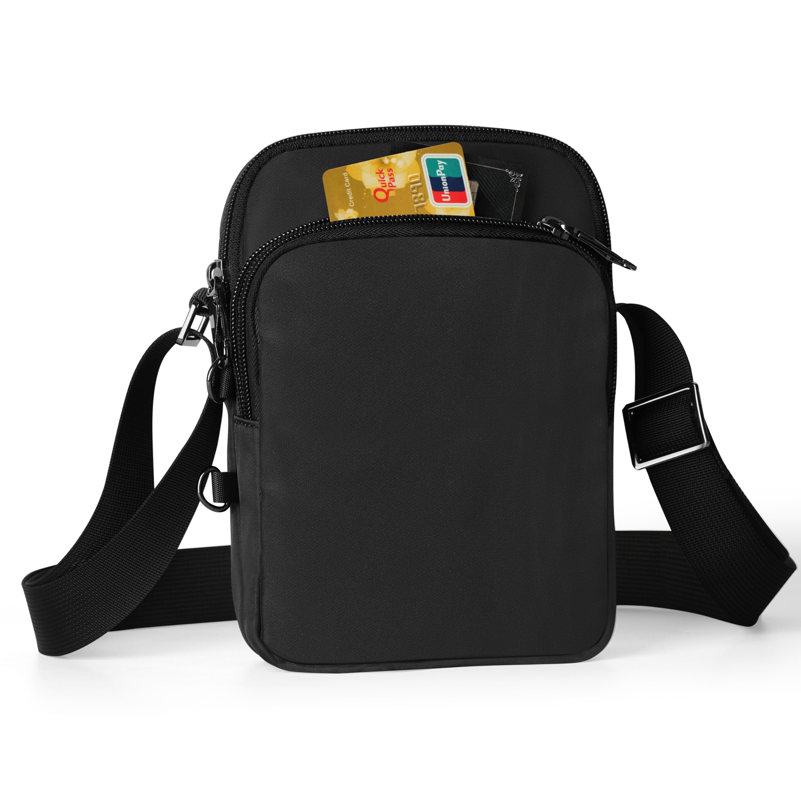 Anti Diebstahl Umhängetasche Chest Crossbody Bag Herren Schultertasche mit Reißverschluss Lock, RFID-Blockierung & Wasserdicht Sling Bag Tasche Klein Handtasche Schwarz Angebot bei HelloDeals