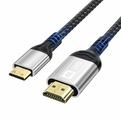 Mini HDMI auf HDMI Kabel 2M, 4K@60Hz Mini HDMI Kabel, HDMI auf Mini HDMI cabel 2.0 18Gbps mit HDR UHD ARC HDCP kompatibel mit DSLR Raspberry Pi Zero Grafikkarte Tablet Projektor Laptop Nikon Kamera 2 Meter Angebot bei HelloDeals
