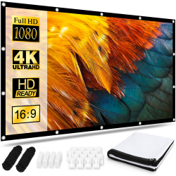 Osoeri Leinwand Beamer 120 Zoll, 16:9 HD Faltbarer Beamer Leinwand, Anti-Falten Doppelseitige Projector Screen 265x149cm, Tragbarer Projektor Leinwände für Zuhause, Schule, Treffen Angebot bei HelloDeals
