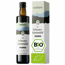 nedura® Schwarzkümmelöl BIO kaltgepresst (ungefiltert) 500ml – mit hohem Thymochinongehalt, BIO-Zertifiziert & 100% rein - täglich frisch & schonend gepresst - aus eigener Manufaktur Ungefiltert (BIO) 500 ml Angebot bei HelloDeals