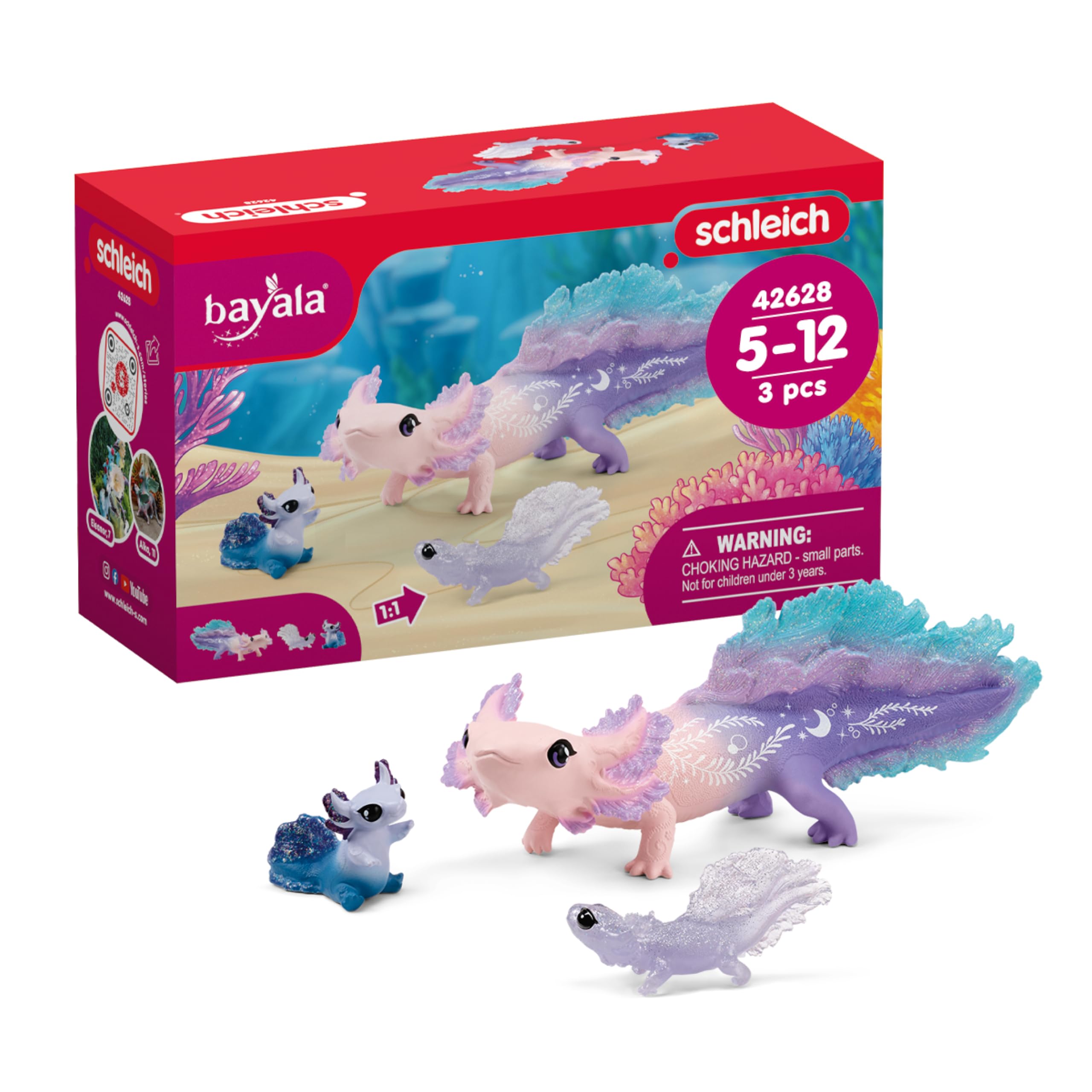 SCHLEICH BAYALA | Axolotl Mama und Babys 42628 | detailgetreue Figuren | tolles Geschenk für Mädchen und Jungen | wunderschöne Sammelfiguren | Spielfigur ab 5 Jahren | Set aus 3 Teilen Single Angebot bei HelloDeals