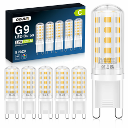 G9 LED Warmweiß 3.2W, 520LM Energieeffizienzklasse C LED Leuchtmittel Ersatz für 40W-50W Halogenlampe, 2700K G9 Glühbirne Kein Flackern, Nicht Dimmbar, Enegiesparende Kleine Birne 5er Pack Warmweiß 5 Pack Angebot bei HelloDeals