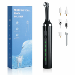 Morfone Zahnaufhellungsset, Zahnpolierer mit 5 Modi & 5 Köpfen, Bleaching Set für Zahnreinigung | Polieren | Aufhellen, USB-C LED-Licht, IPX6 Wasserdicht Angebot bei HelloDeals