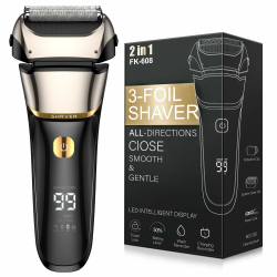 Folienrasierer Herren, 2 in 1 Rasierer Herren Elektrisch mit Präzisionstrimmer, Trocken&Nass Elektrorasierer Herren, USB-C Aufladbar & 100 Min Laufzeit, IPX7 Wasserdicht, Reisesperre Schwarz Angebot bei HelloDeals